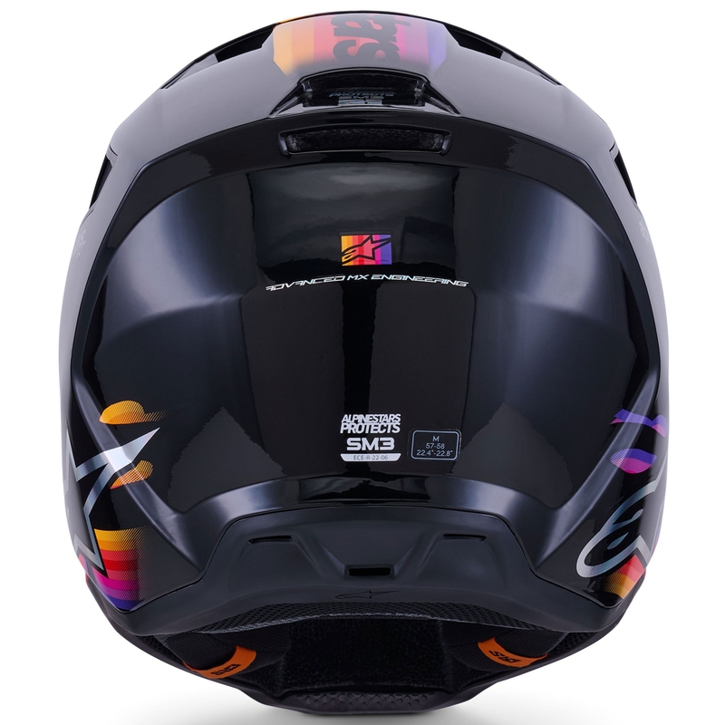 "Alpinestars S-M3 Force" juodas-geltonas-raudonas-baltas motokroso šalmas