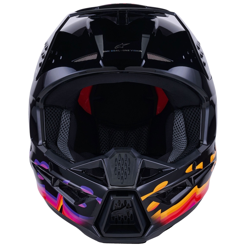 "Alpinestars S-M3 Force" juodas-geltonas-raudonas-baltas motokroso šalmas