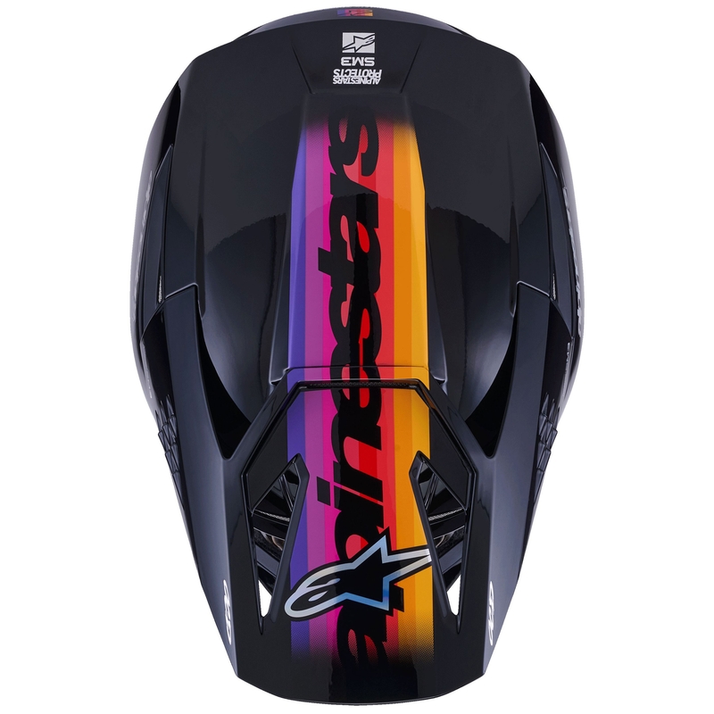 "Alpinestars S-M3 Force" juodas-geltonas-raudonas-baltas motokroso šalmas