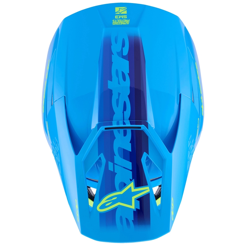 Alpinestars S-M3 Force mėlynos ir mėlynai geltonos spalvos motokroso šalmas
