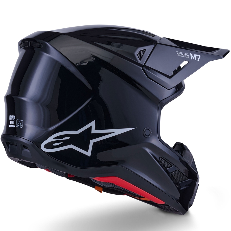 Alpinestars SM7 Solid Motokroso šalmas juodas