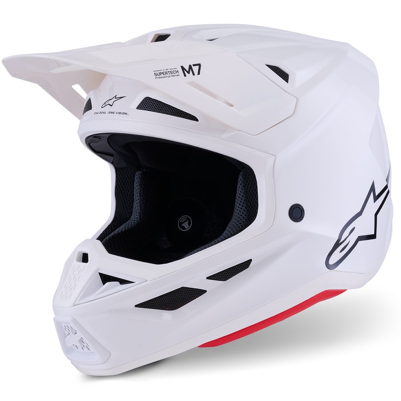 "Alpinestars SM7" kietasis motokroso šalmas baltas