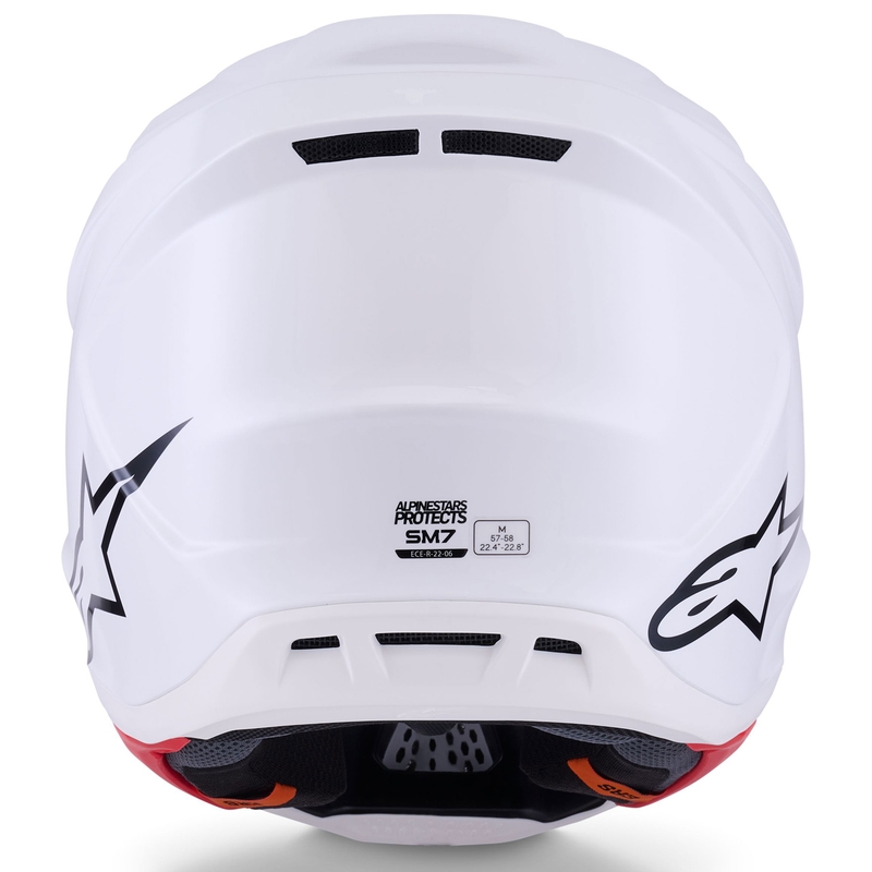 "Alpinestars SM7" kietasis motokroso šalmas baltas