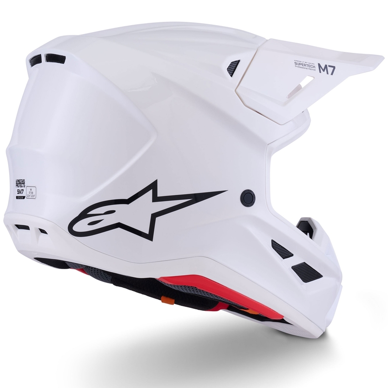 "Alpinestars SM7" kietasis motokroso šalmas baltas