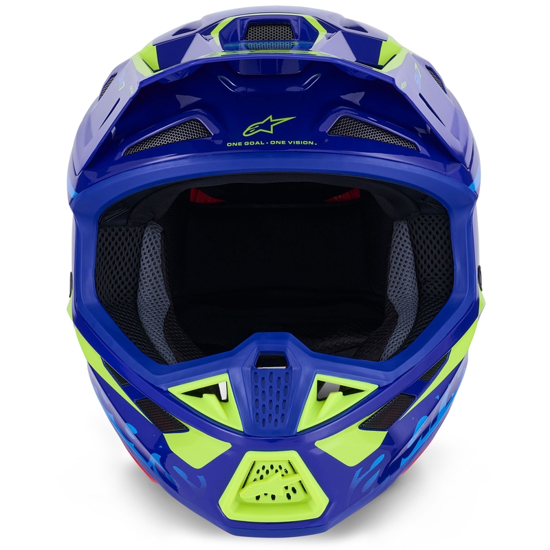 Alpinestars SM7 Deed Motokroso šalmas mėlyna-fluo geltona