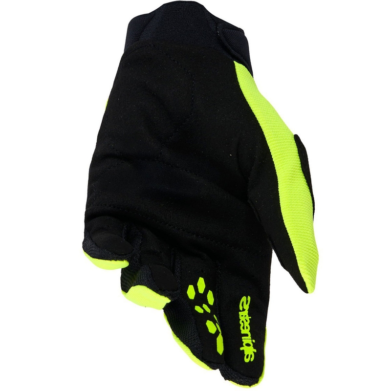 "Alpinestars Full Bore V2" fluo geltonos-juodos motokroso pirštinės