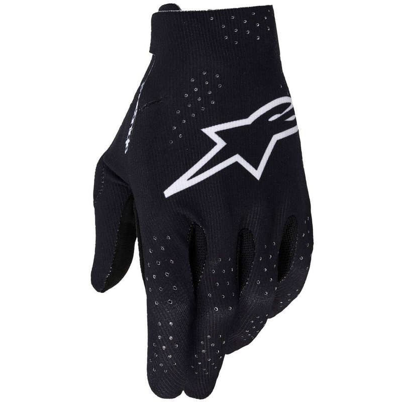 Alpinestars Supertech MX motokroso pirštinės juodos ir baltos spalvos