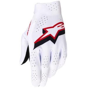 Alpinestars Supertech MX motokroso pirštinės balta-juoda-raudona
