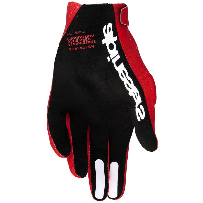 Alpinestars Supertech MX motokroso pirštinės raudona-juoda-balta