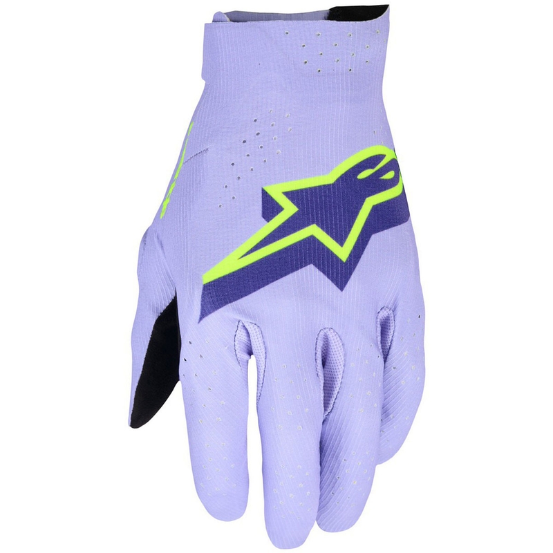 Alpinestars Supertech MX motokroso pirštinės levandų-violetinė-geltona