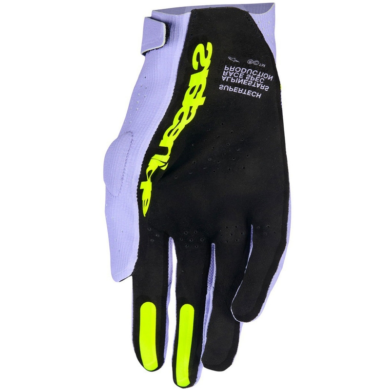 Alpinestars Supertech MX motokroso pirštinės levandų-violetinė-geltona