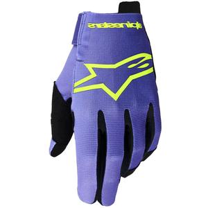 Alpinestars Radar motokroso pirštinės violetinė-fluo geltona