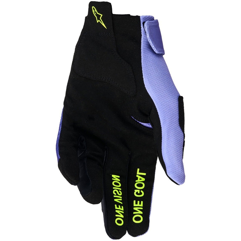 Alpinestars Radar motokroso pirštinės violetinė-fluo geltona