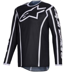 Alpinestars Fluid Apex motokroso marškinėliai juodai pilki