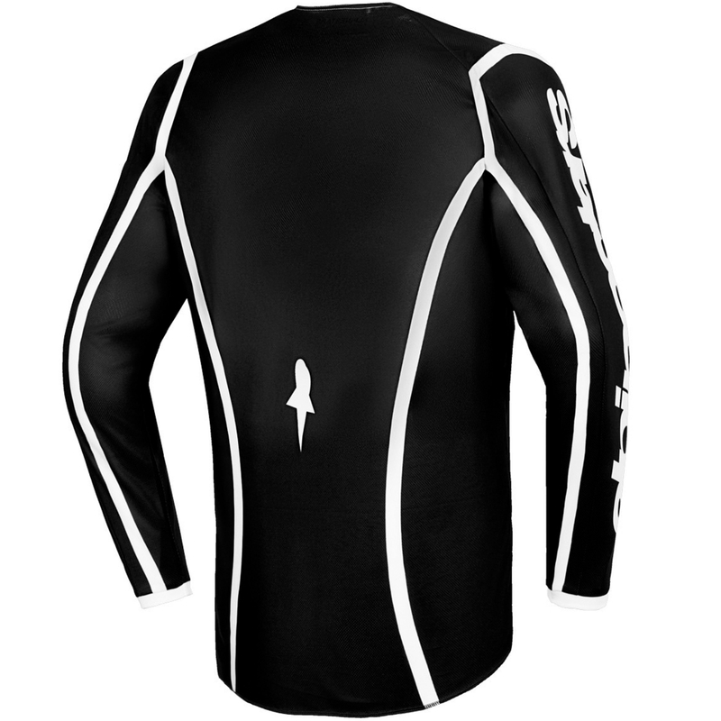 Alpinestars Fluid Apex motokroso marškinėliai juodai pilki