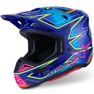Alpinestars SM7 Cast Blue-Pink-Fluo Yellow Motokroso šalmas