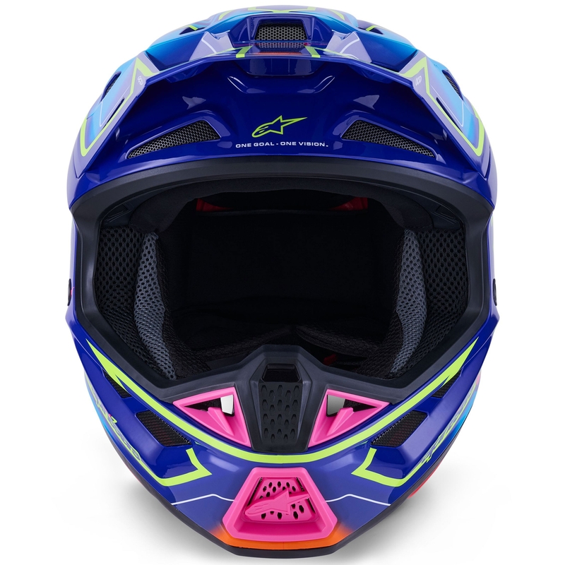 Alpinestars SM7 Cast Blue-Pink-Fluo Yellow Motokroso šalmas