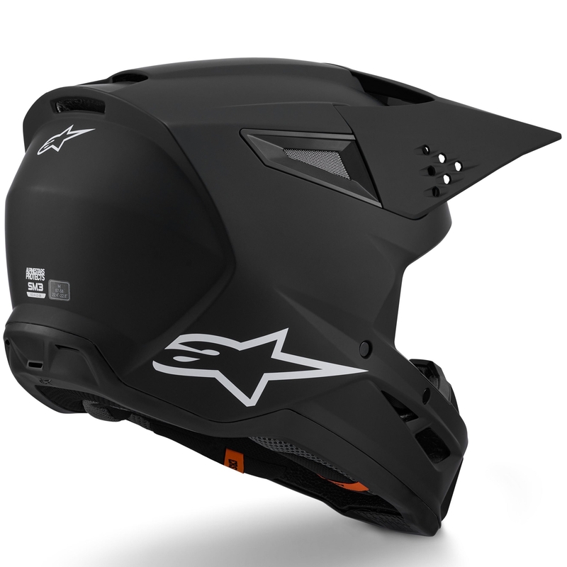 Alpinestars S-M3 Solid Motokroso šalmas matinis juodas