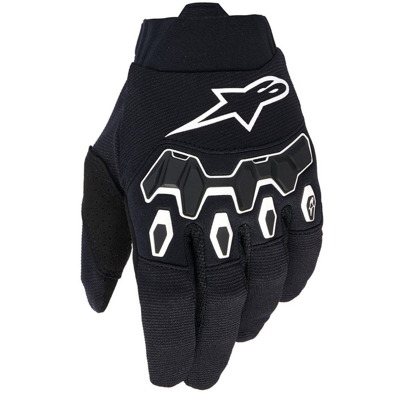 "Alpinestars Full Bore V2" jaunimo/vaikų motokroso pirštinės juodos ir baltos spalvos