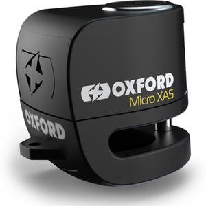 "Oxford Micro XA5" diskinių stabdžių užraktas su integruota signalizacija, juodas