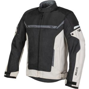 Ayrton Bullet II Flow kreminės, smėlio, pilkos ir juodos spalvų motociklininko striukė