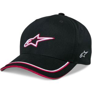 Alpinestars Ascencion Snapback kepuraitė su snapback snapeliu juoda ir raudona