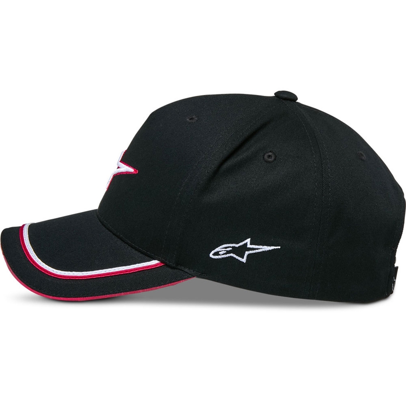 Alpinestars Ascencion Snapback kepuraitė su snapback snapeliu juoda ir raudona