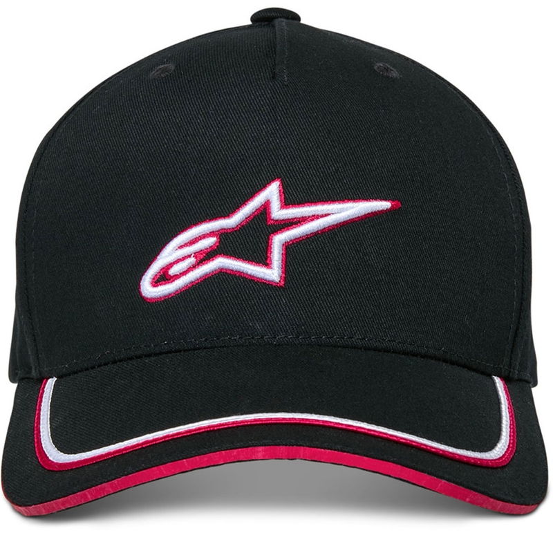 Alpinestars Ascencion Snapback kepuraitė su snapback snapeliu juoda ir raudona