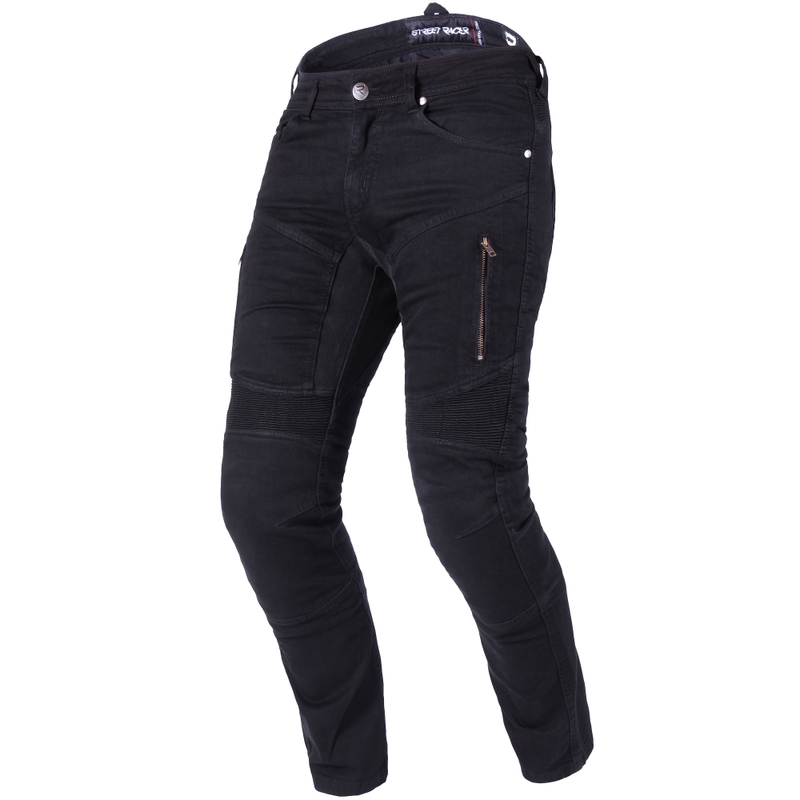 Street Racer Stretch II CE Black Motociklininko džinsai
