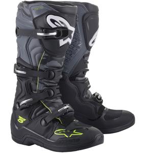 Alpinestars TECH 5 juodai pilkai geltoni motociklininko batai