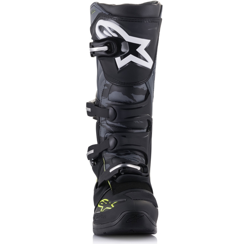 Alpinestars TECH 5 juodai pilkai geltoni motociklininko batai