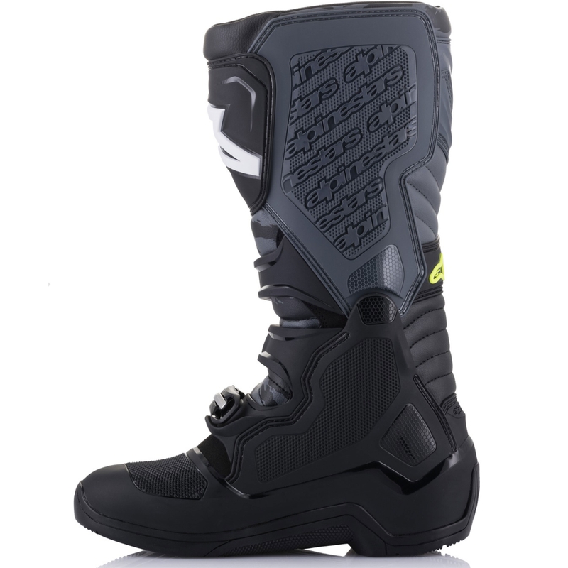 Alpinestars TECH 5 juodai pilkai geltoni motociklininko batai