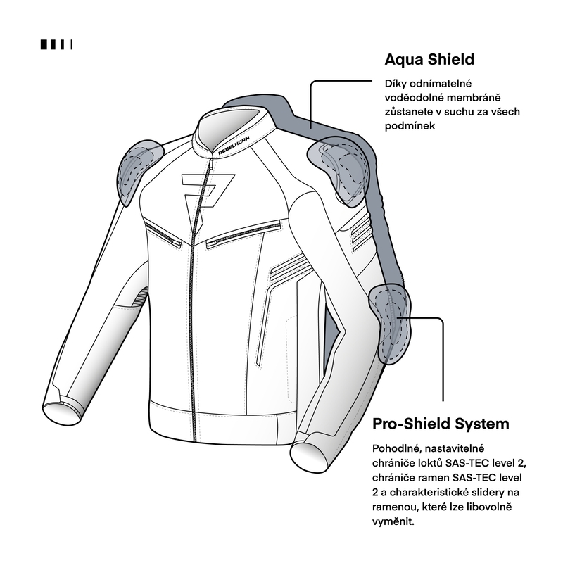 Rebelhorn Vandal Black motociklininko striukė
