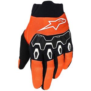 "Alpinestars Full Bore V2" jaunimo/vaikų motokroso pirštinės oranžinė-balta-juoda-mėlyna