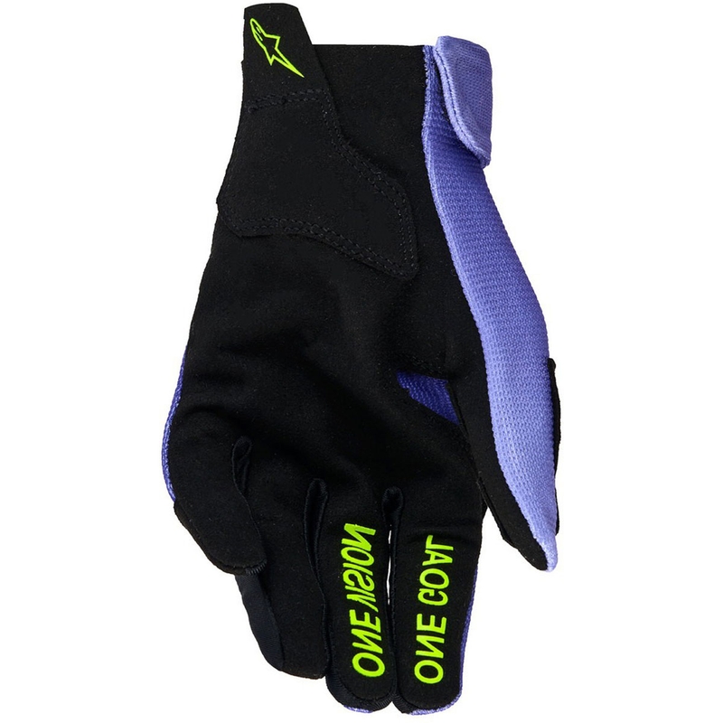 Alpinestars Radar Youth motokroso pirštinės vaikams violetinė-fluo geltona