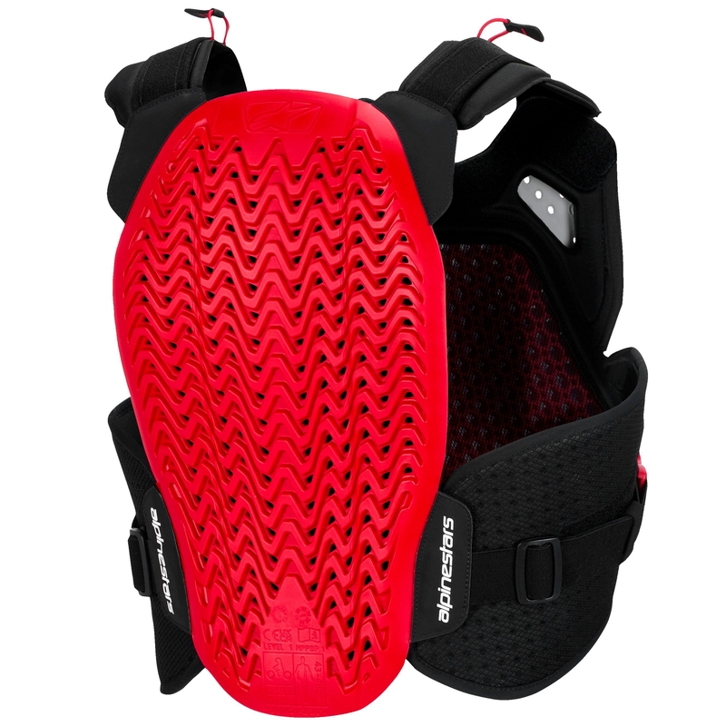 Alpinestars A-4 Plasma juoda-raudona-balta krūtinės apsauga
