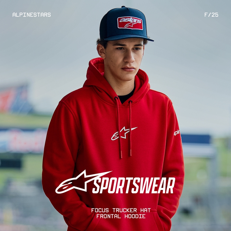 Alpinestars Frontal Hoodie raudona