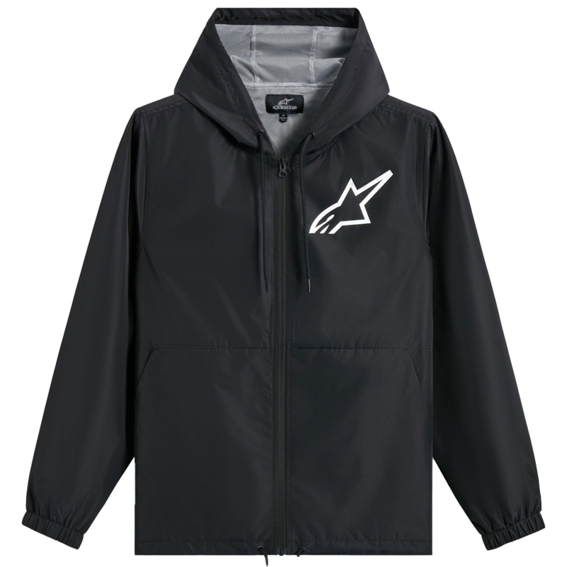 "Alpinestars Speeder Chromium" vėjo striukė juodai balta