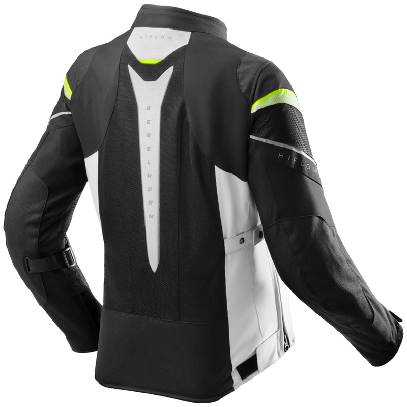 Moteriška motociklininko striukė Rebelhorn Hiflow V Black-Gray-Fluo Yellow