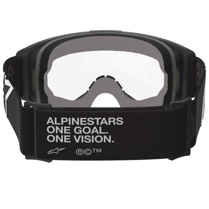 Alpinestars Vision OTG motokroso akiniai juodai balti su skaidriais lęšiais