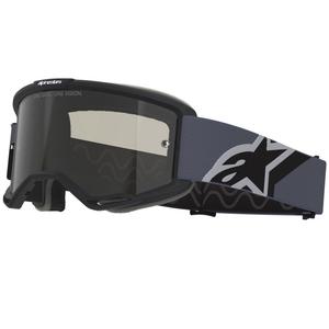 Alpinestars Vision Sand motokroso akiniai juodai pilki su tamsiai dūminiais lęšiais