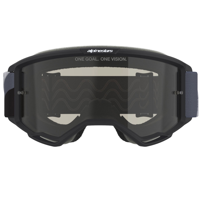Alpinestars Vision Sand motokroso akiniai juodai pilki su tamsiai dūminiais lęšiais