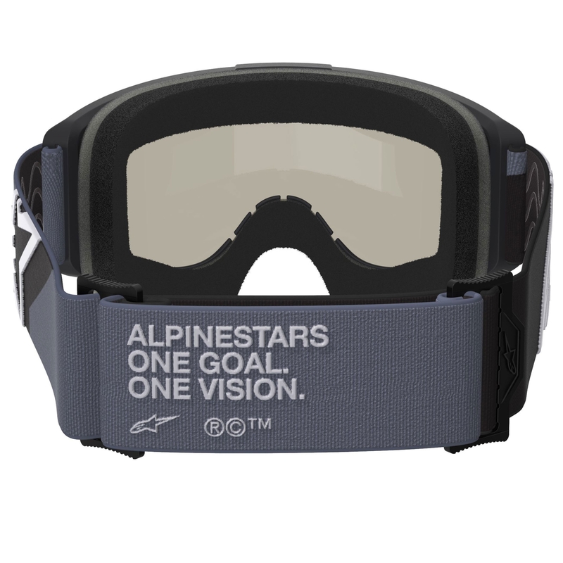 Alpinestars Vision Sand motokroso akiniai juodai pilki su tamsiai dūminiais lęšiais