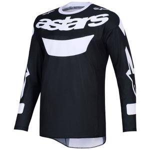 Alpinestars Racer Air Riway motokroso marškinėliai juodai balti