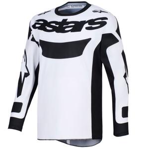 Alpinestars Racer Riway motokroso marškinėliai baltai juodi