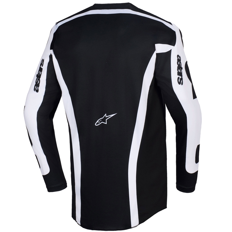 Alpinestars Racer Riway motokroso marškinėliai baltai juodi
