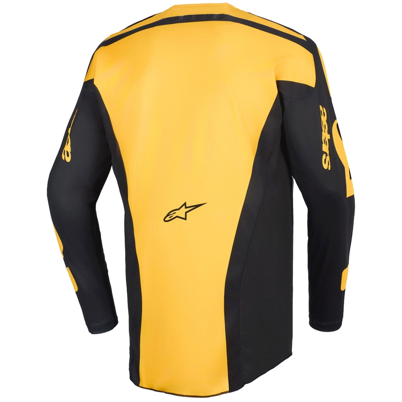 Alpinestars Racer Riway motokroso marškinėliai geltonos ir juodos spalvos