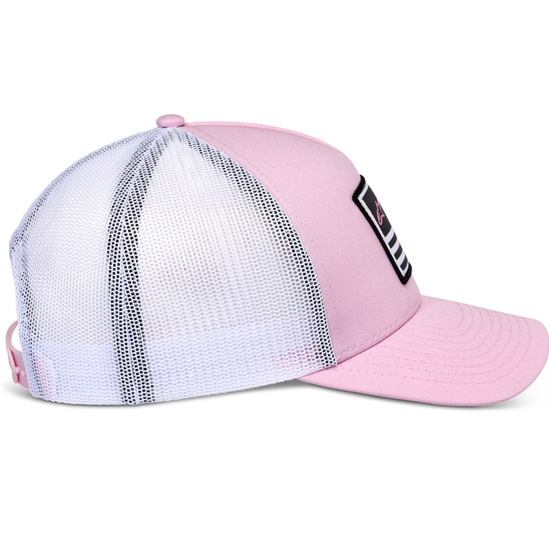 Alpinestars Flag Snap kepurė rožinės ir baltos spalvos
