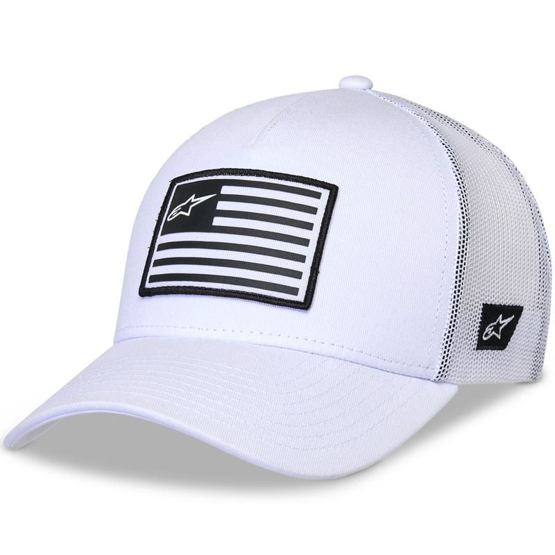 Alpinestars Flag Snap kepurė balta-balta