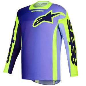 Motokroso marškinėliai Alpinestars Racer Portl violetinė-fluo geltona